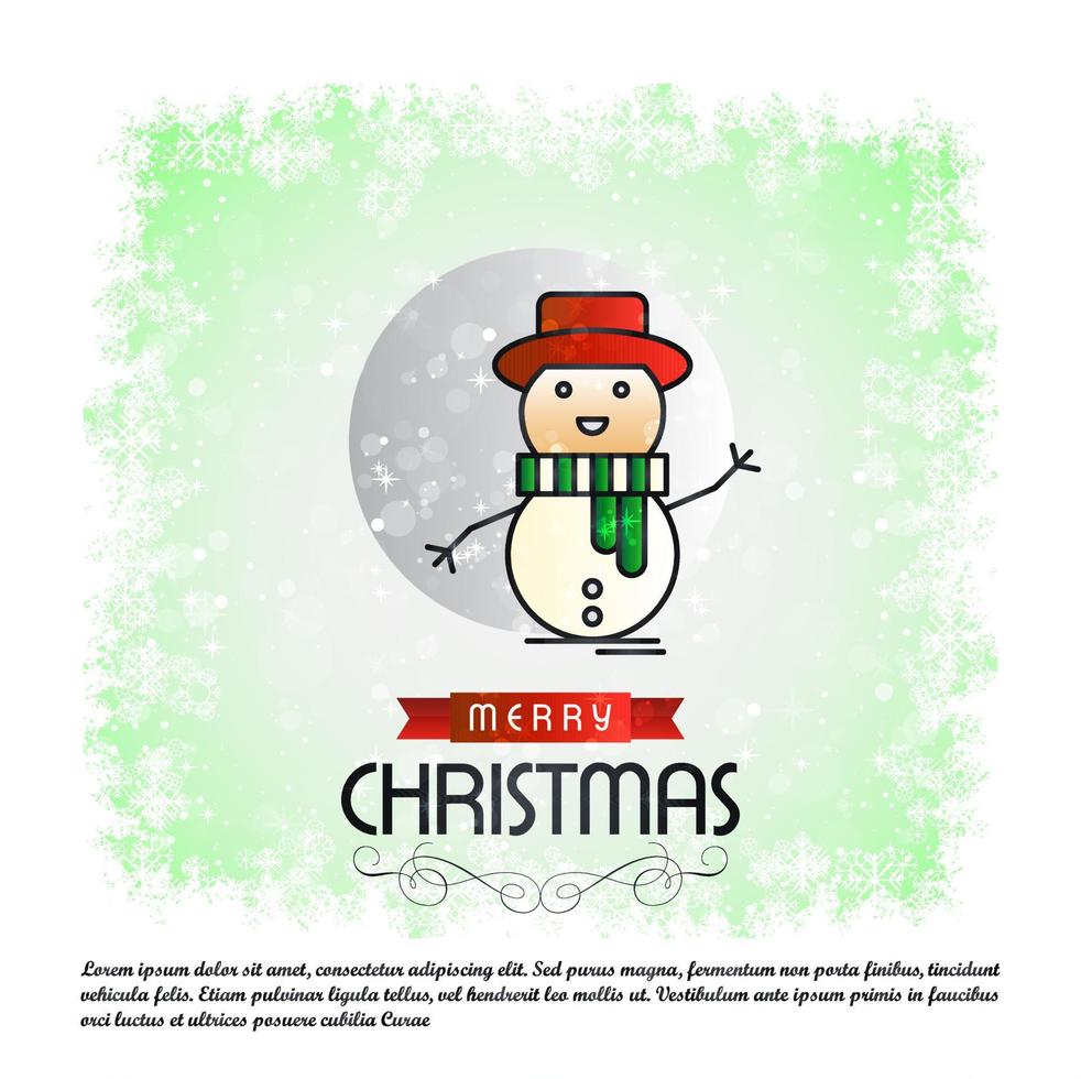 Christmas card with elegant design vector