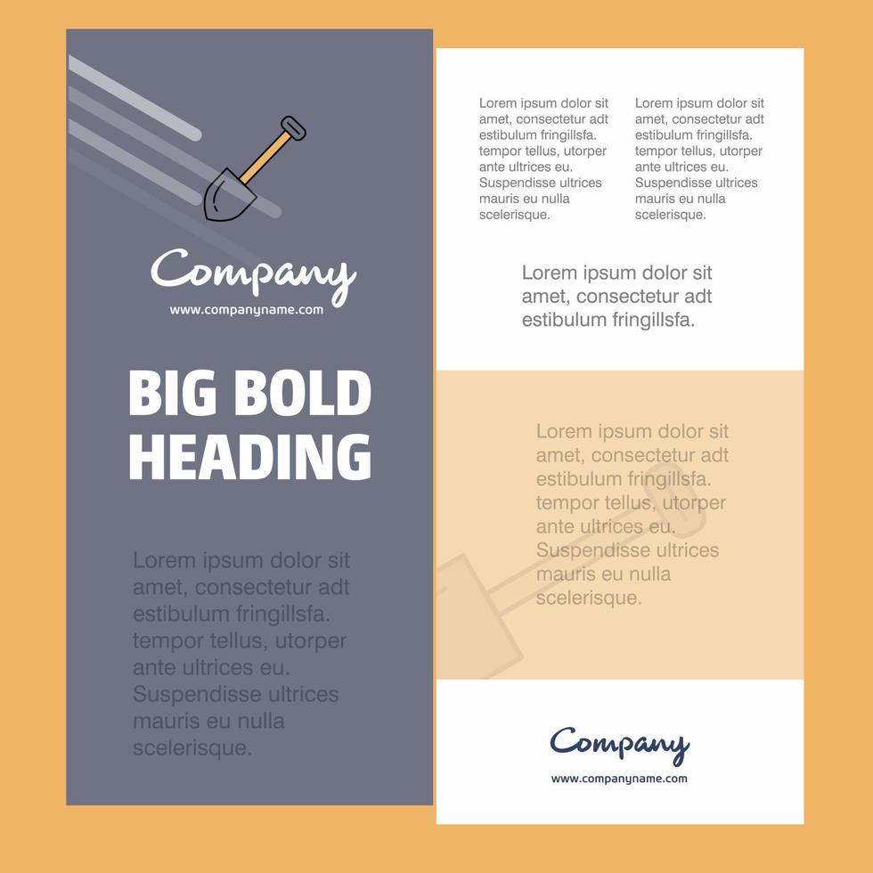 Spade Business Company Poster Template with place for text and images vector background