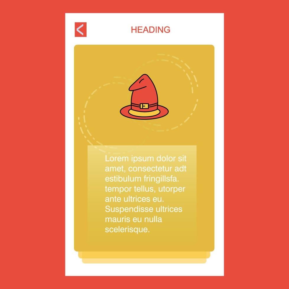 Hat mobile vertical banner design design Vector
