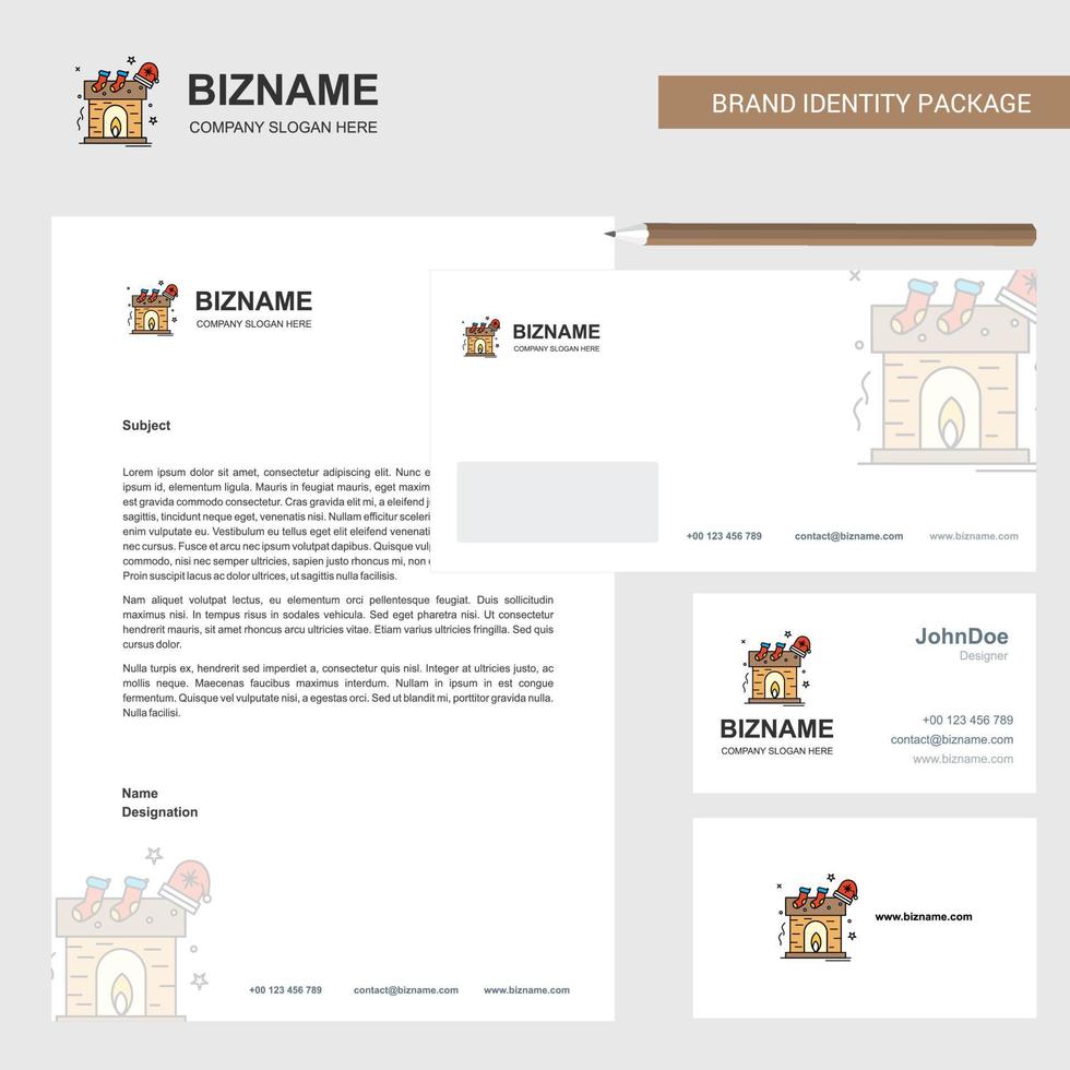 Chimney Business Letterhead Envelope and visiting Card Design vector template