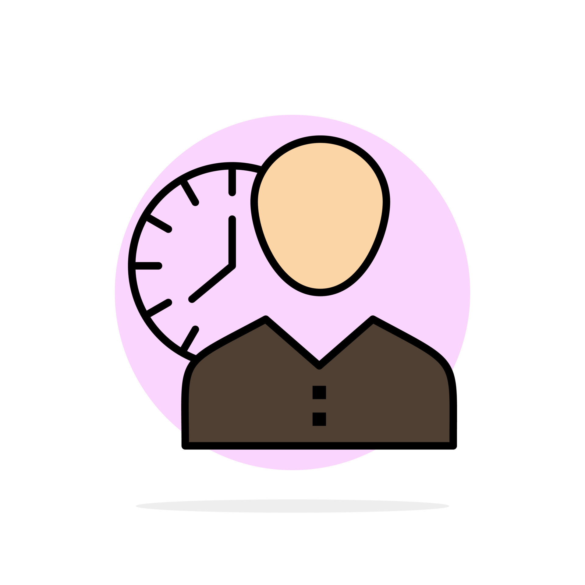 Clock Hours Man Personal Schedule Time Timing User Abstract Circle