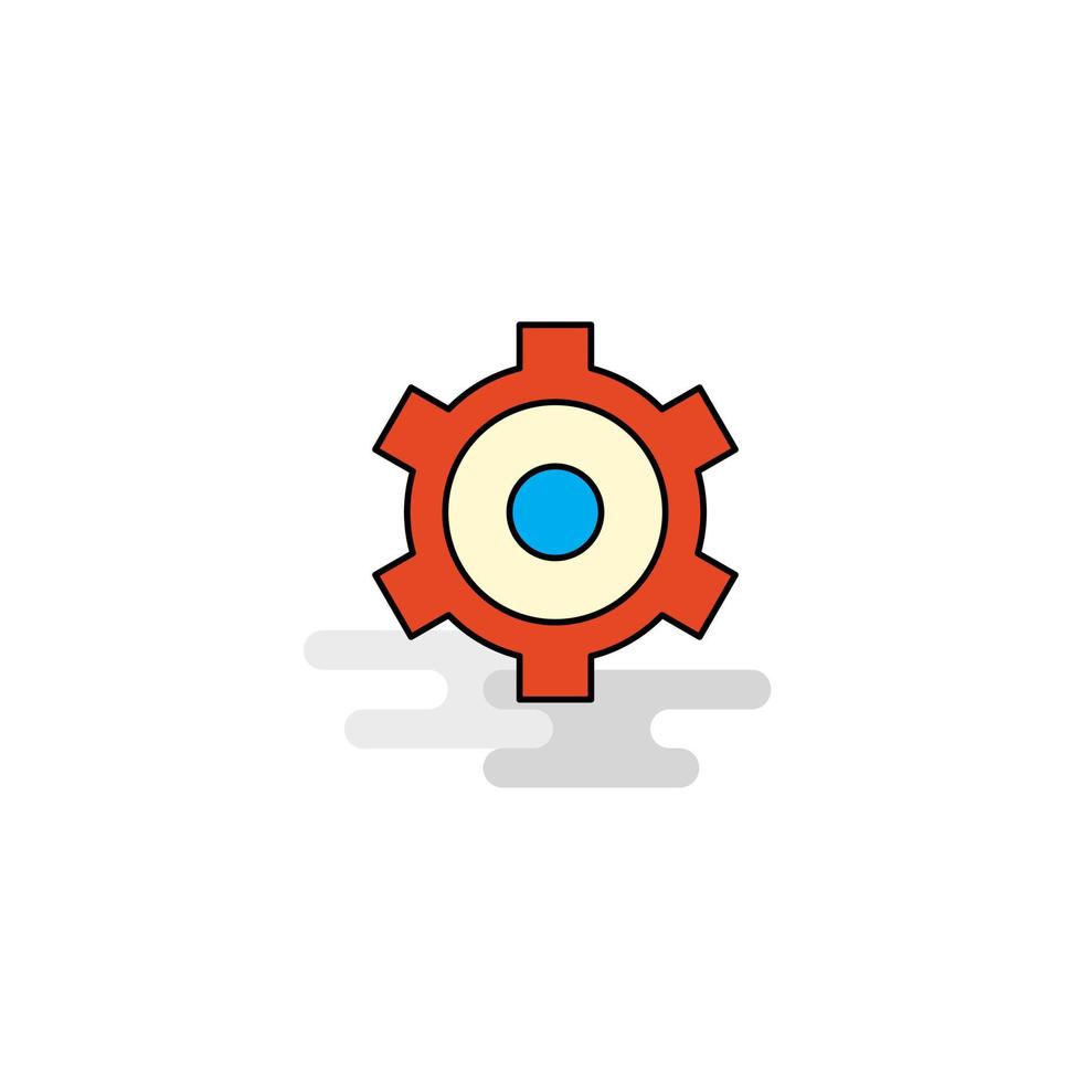 Flat Setting gear Icon Vector