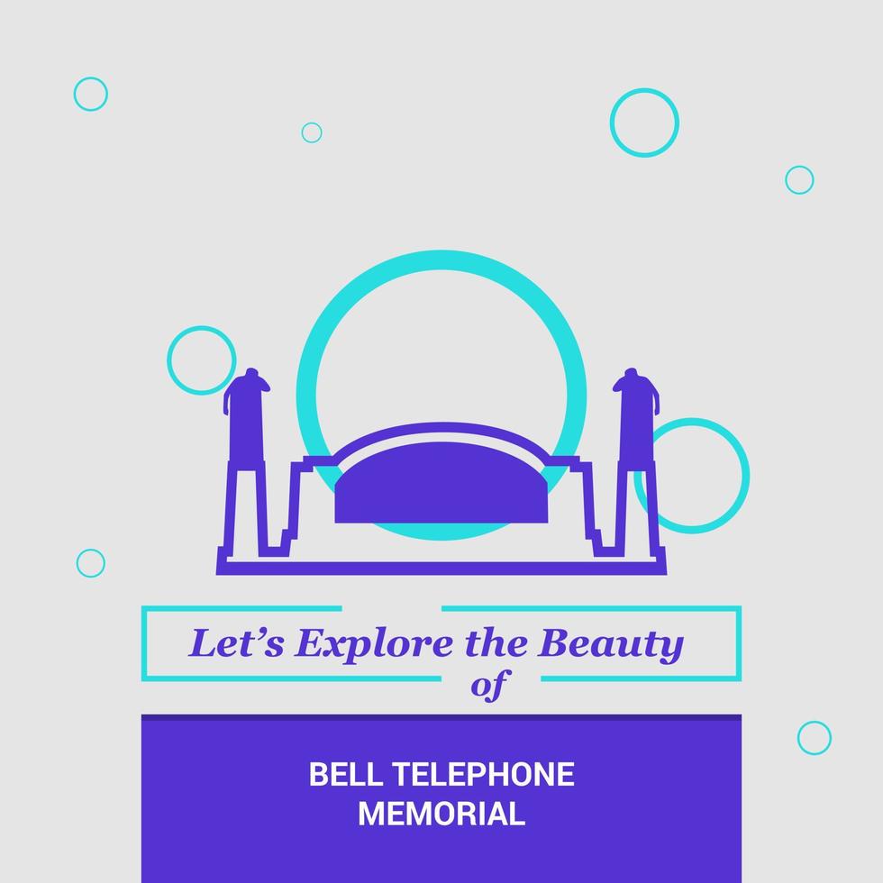 Lets Explore the beauty of Bell Telephone Memorial Brantford Ontario National Landmarks vector