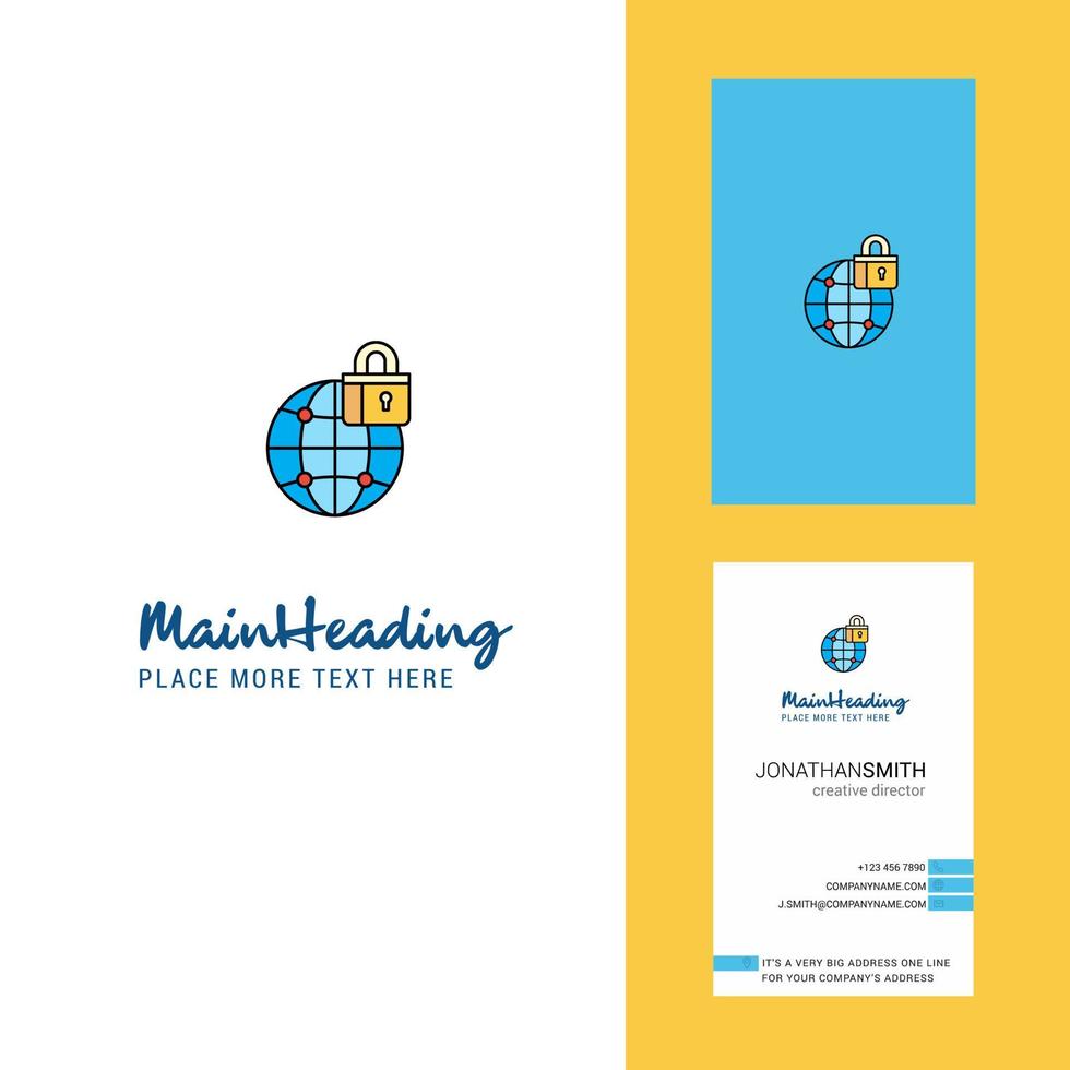 Secure internet Creative Logo and business card vertical Design Vector