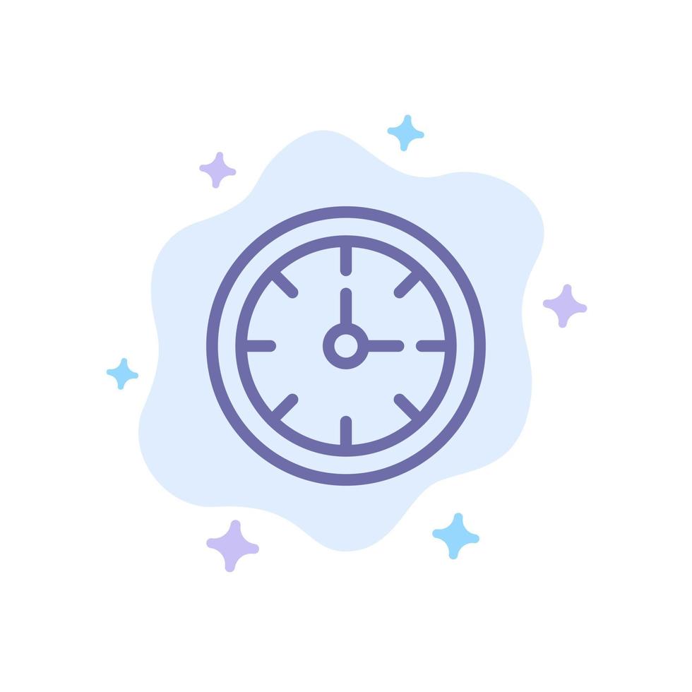 Alarm Clock Stopwatch Time Blue Icon on Abstract Cloud Background vector