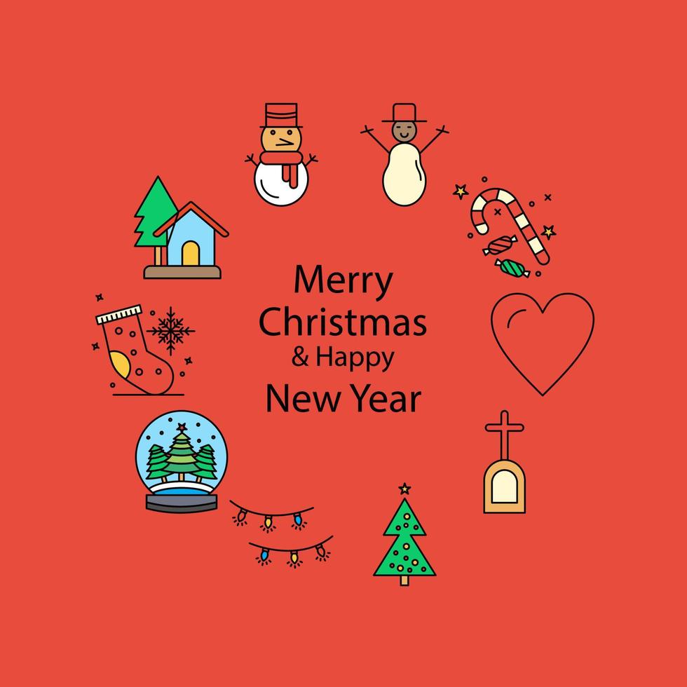 Merry Christmas Beautiful Background Vector illustration