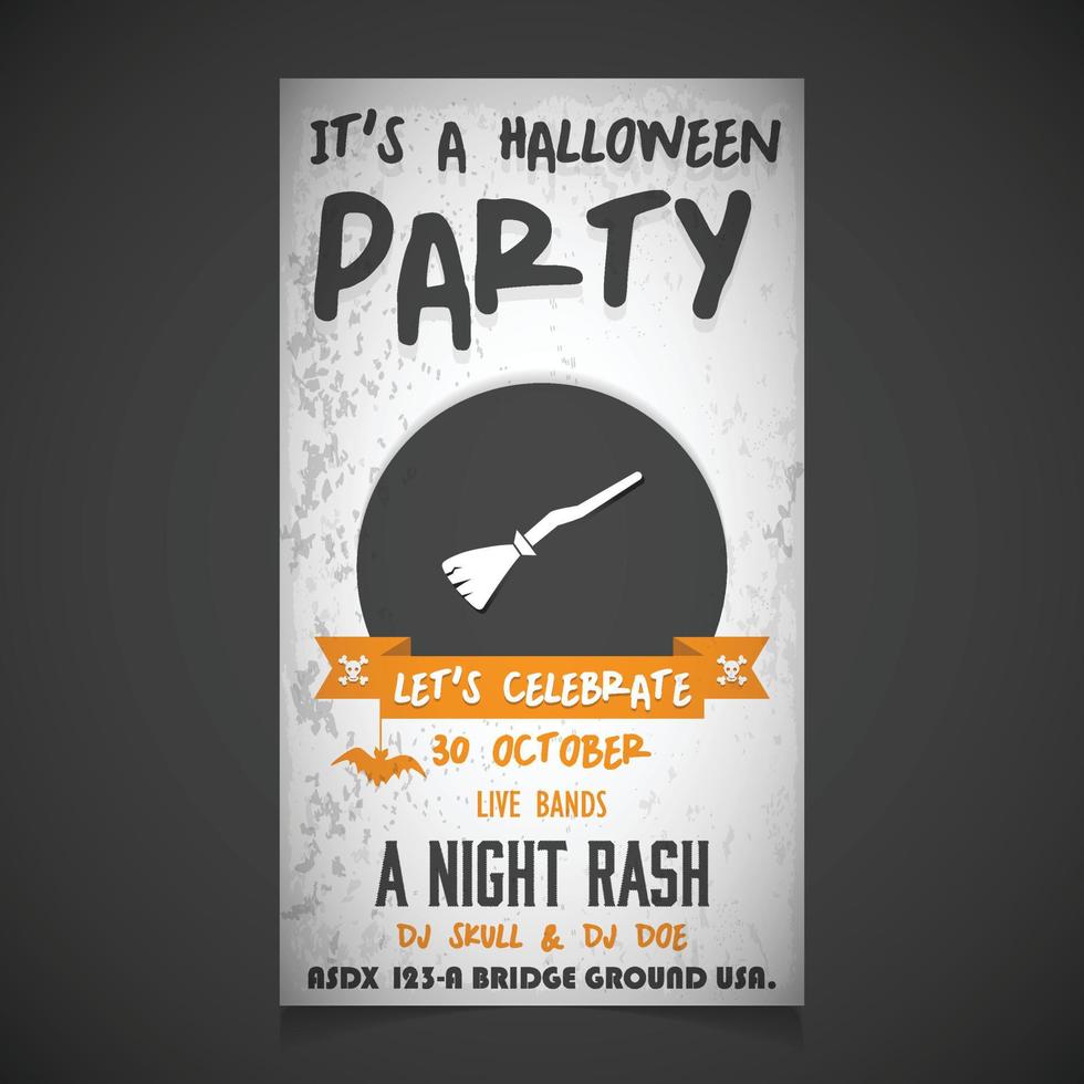 Its a Halloween party invitation card design vector