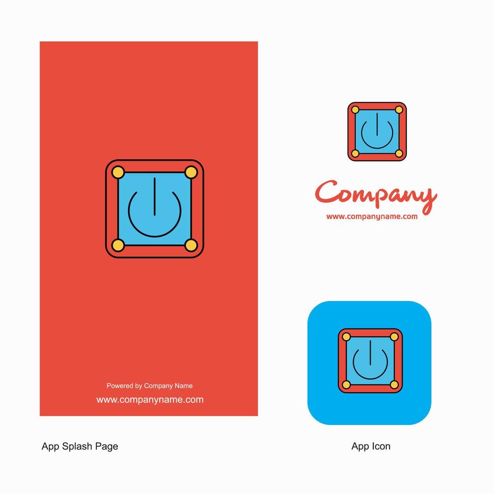 Power button Company Logo App Icon and Splash Page Design Creative Business App Design Elements vector