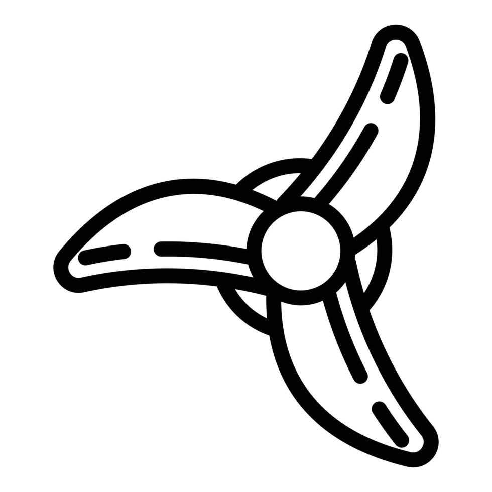 Ship fan icon, outline style vector