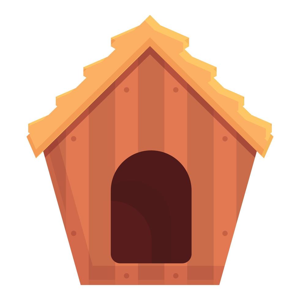 Board dog kennel icon cartoon vector. Puppy pet house vector