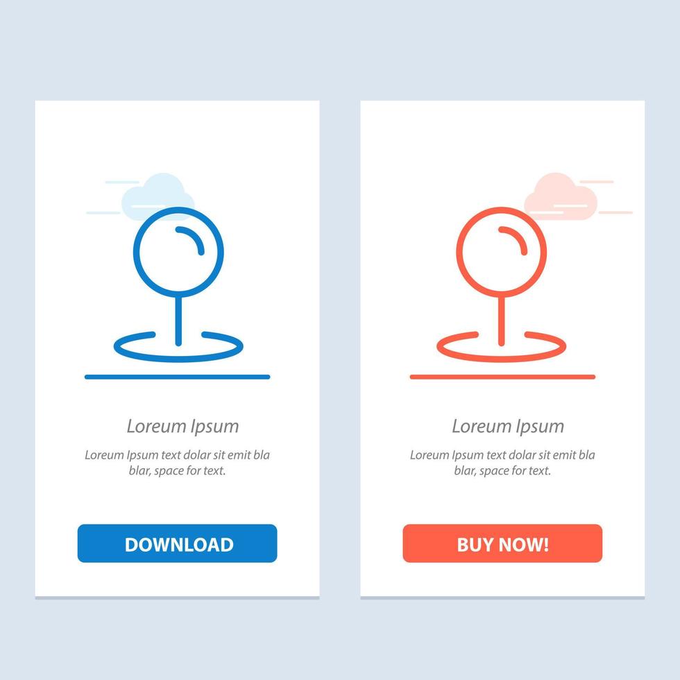 Location Map Pointer  Blue and Red Download and Buy Now web Widget Card Template vector