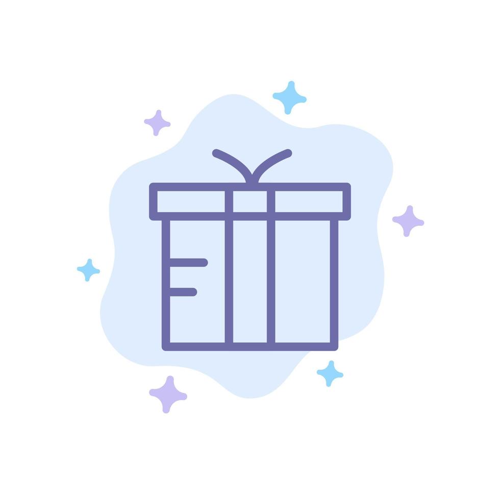 Box Logistic Gift Global Blue Icon on Abstract Cloud Background vector