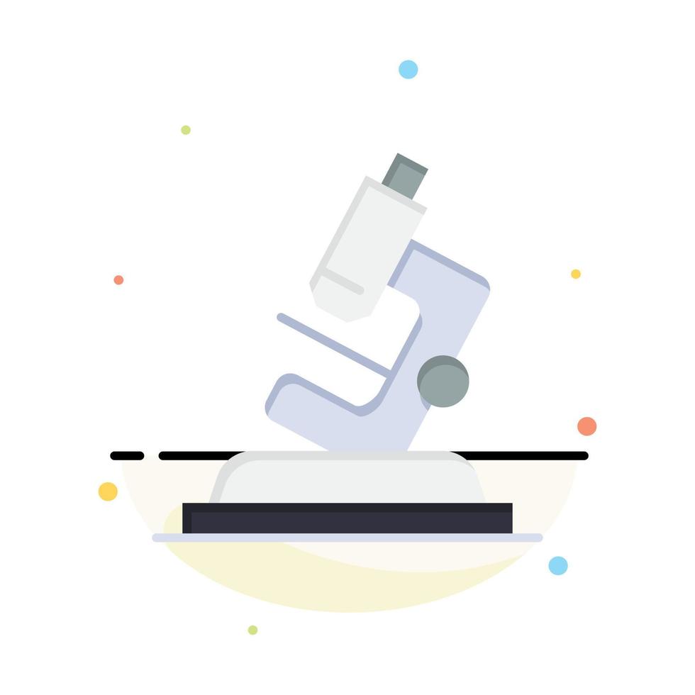 Lab Microscope Science Zoom Abstract Flat Color Icon Template vector