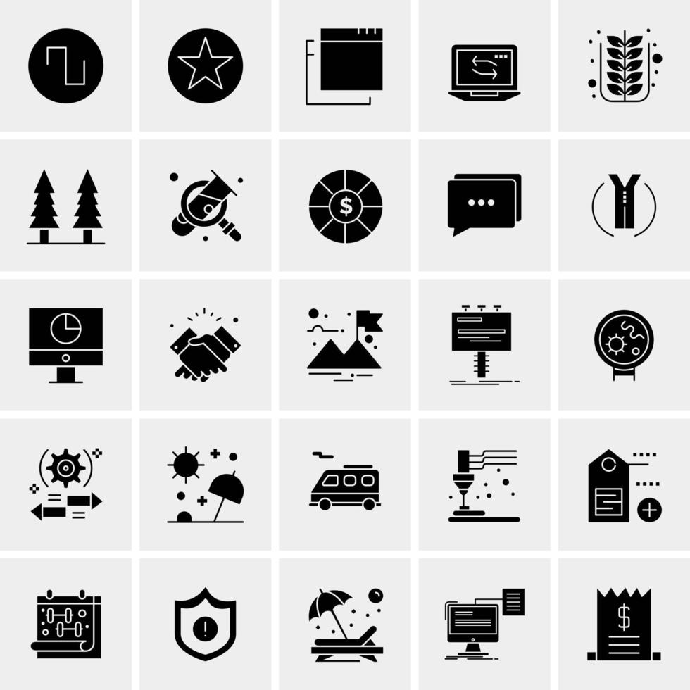 25 iconos de negocios universales vector ilustración de icono creativo para usar en proyectos relacionados con la web y dispositivos móviles