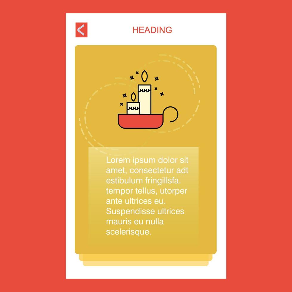 Candles mobile vertical banner design design Vector