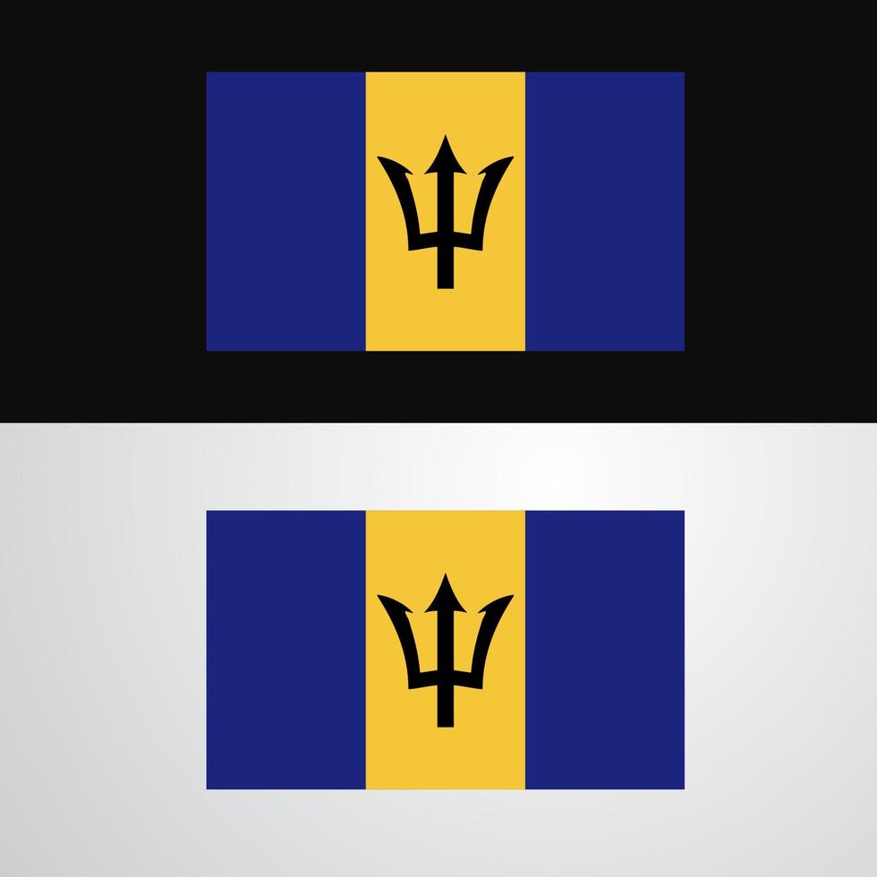 Barbados Flag banner design vector