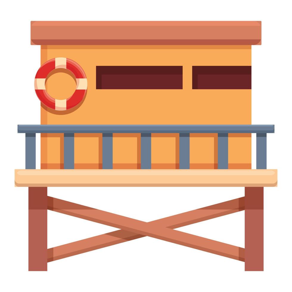 Lifeguard beach house icon cartoon vector. Life guard vector