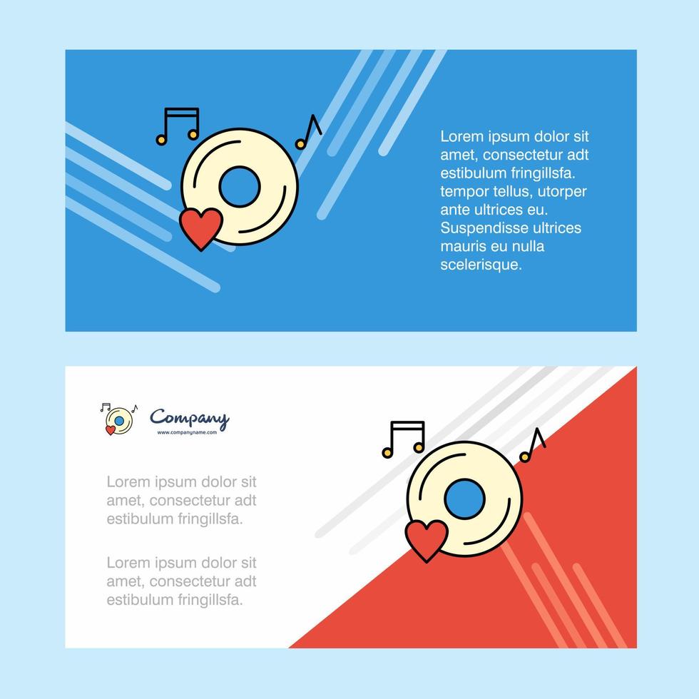Music disk abstract corporate business banner template horizontal advertising business banner vector