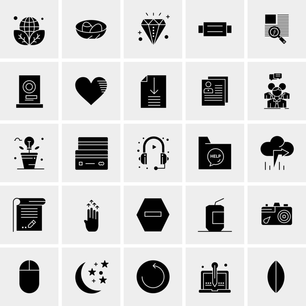 25 iconos de negocios universales vector ilustración de icono creativo para usar en proyectos relacionados con la web y dispositivos móviles