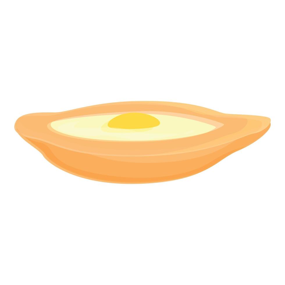 Azerbaijan fried egg icon cartoon vector. Rice food vector