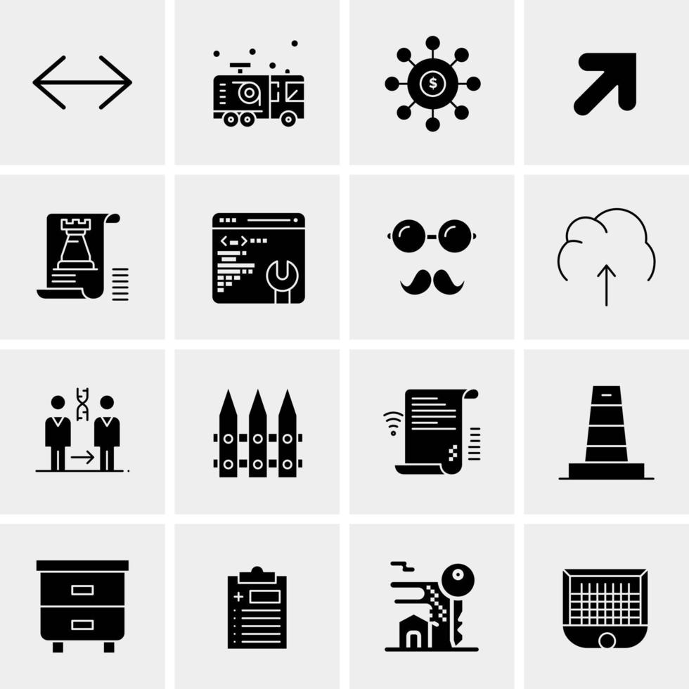 16 Universal Business Icons Vector Creative Icon Illustration to use in web and Mobile Related project