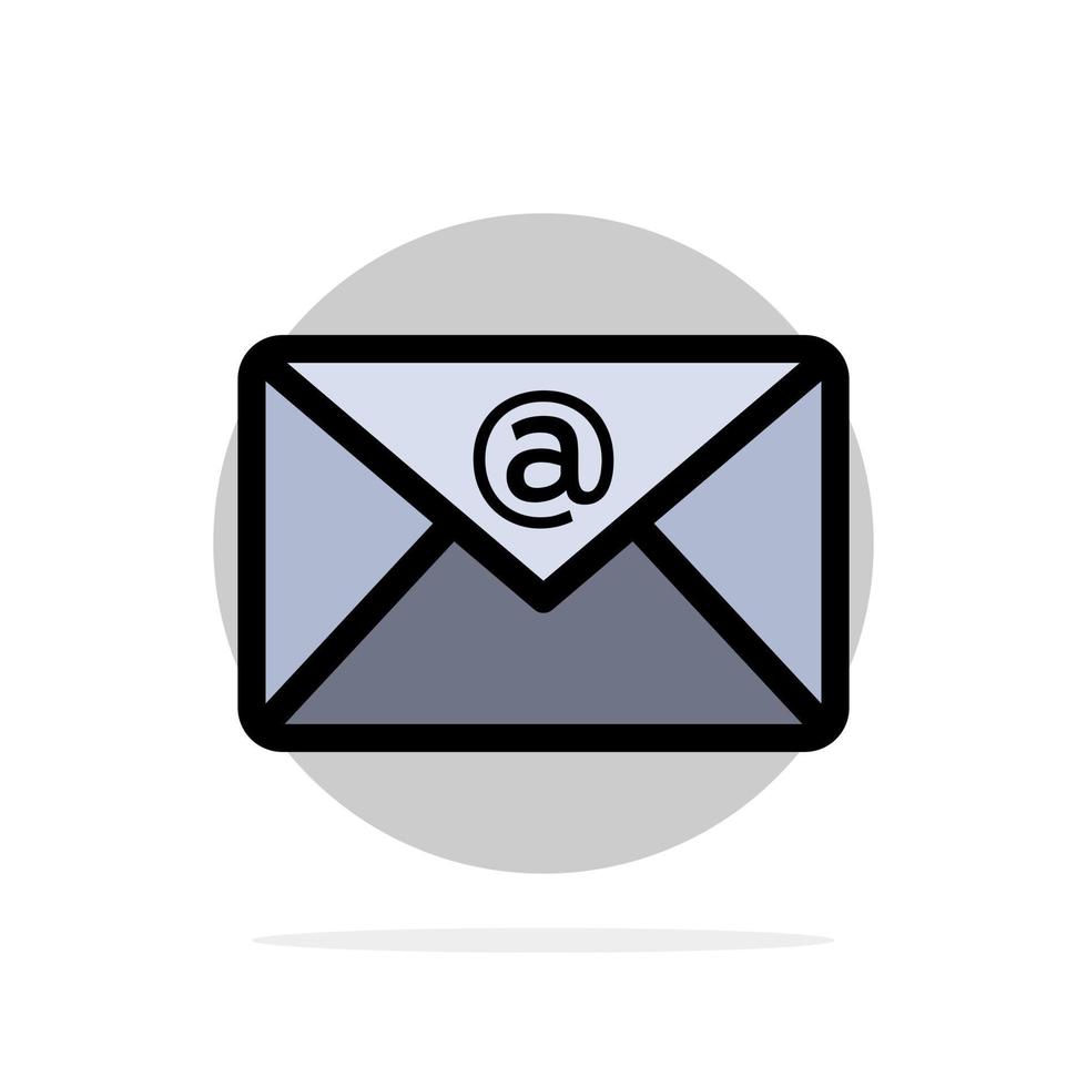 Email Inbox Mail Abstract Circle Background Flat color Icon vector
