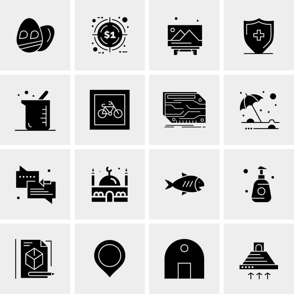 16 Universal Business Icons Vector Creative Icon Illustration to use in web and Mobile Related project