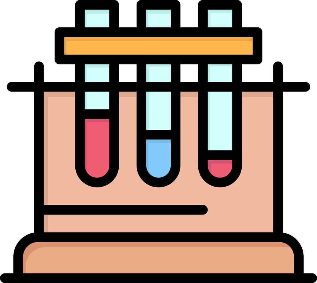 Lab Test Chemistry Science  Flat Color Icon Vector icon banner Template