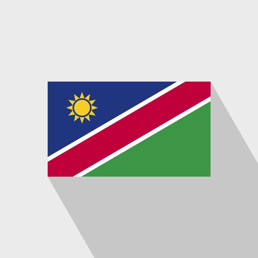 Namibia flag Long Shadow design vector