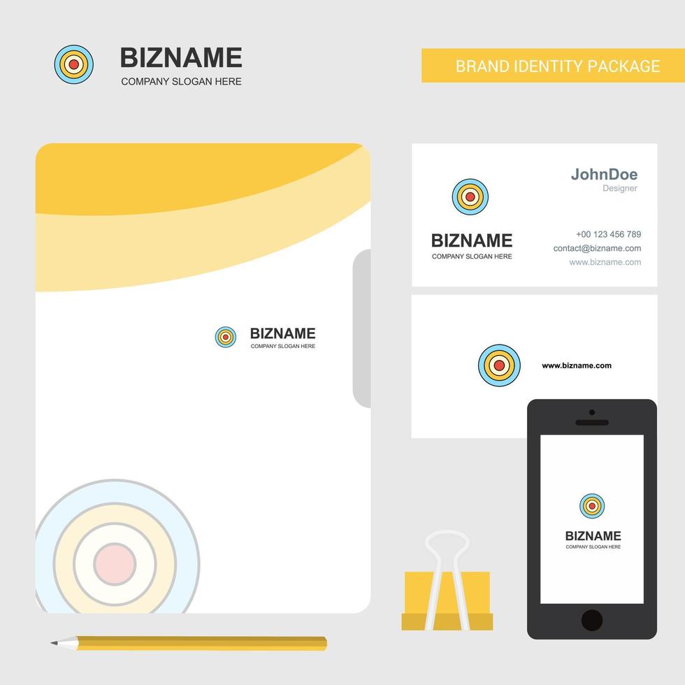 Dart Business Logo File Cover Visiting Card and Mobile App Design Vector Illustration