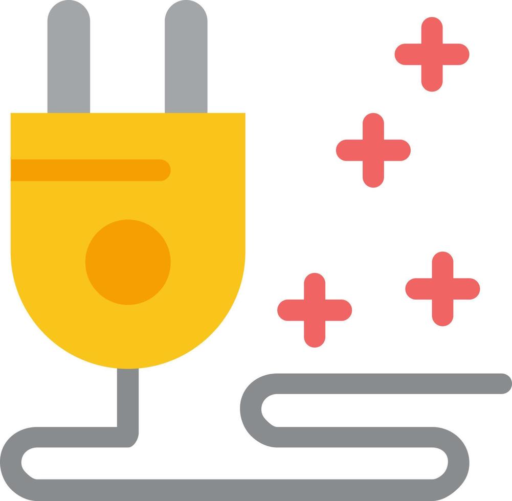 Plug Cable Marketing  Flat Color Icon Vector icon banner Template