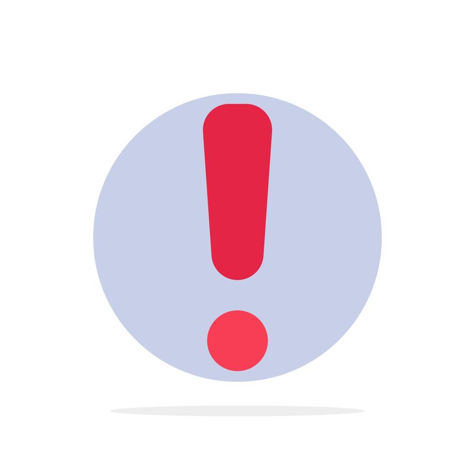 Alert Danger Warning Sign Abstract Circle Background Flat color Icon vector