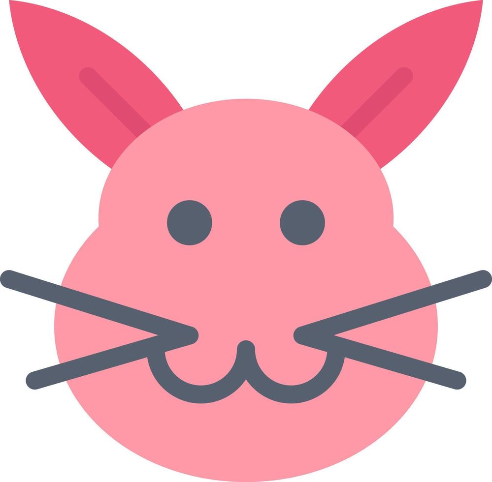 Bunny Bunny Easter Rabbit  Flat Color Icon Vector icon banner Template