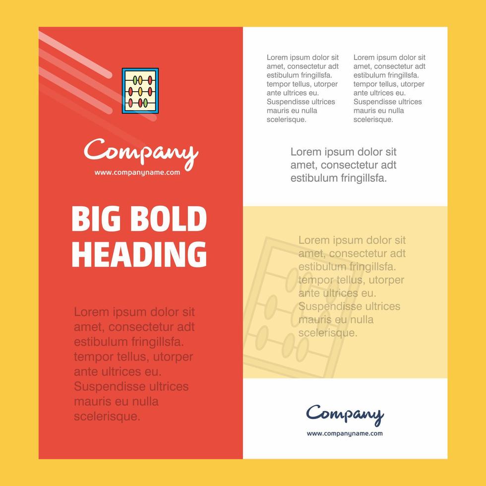 Abacus Business Company Poster Template with place for text and images vector background