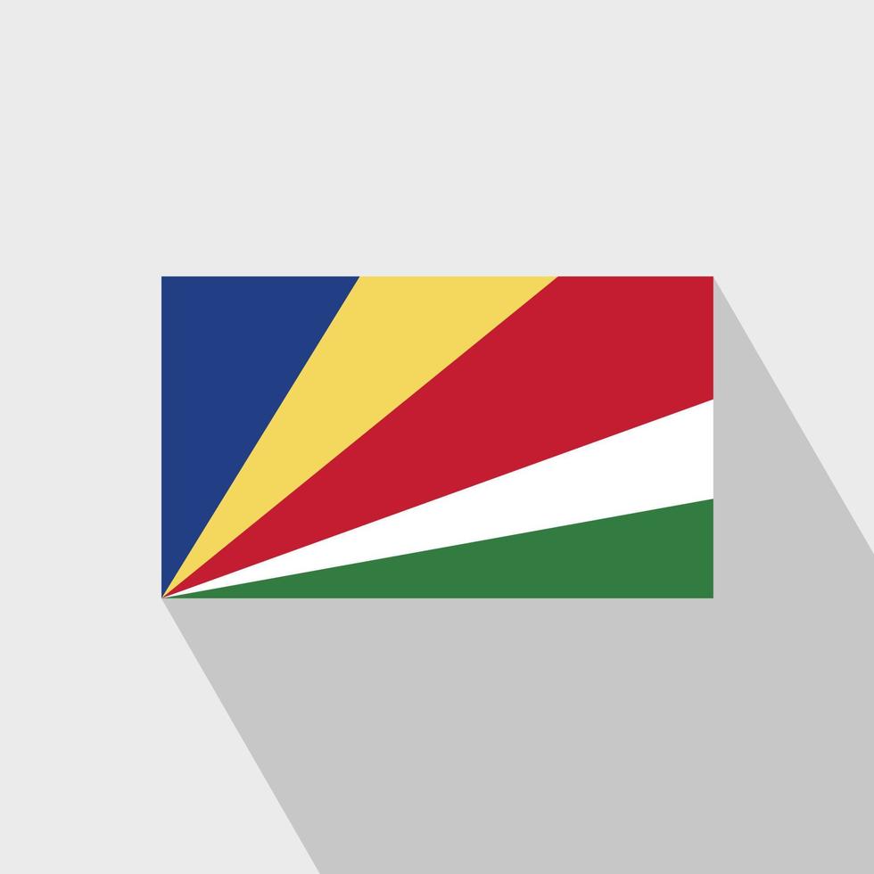 Seychelles flag Long Shadow design vector