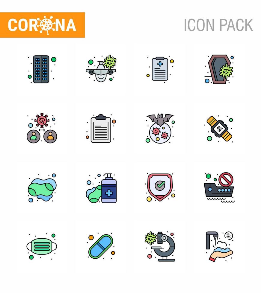 Simple Set of Covid19 Protection Blue 25 icon pack icon included bacteria infection virus death coffin viral coronavirus 2019nov disease Vector Design Elements