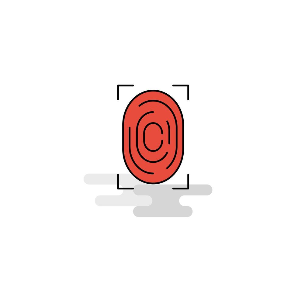 Flat Thumb Impression Icon Vector