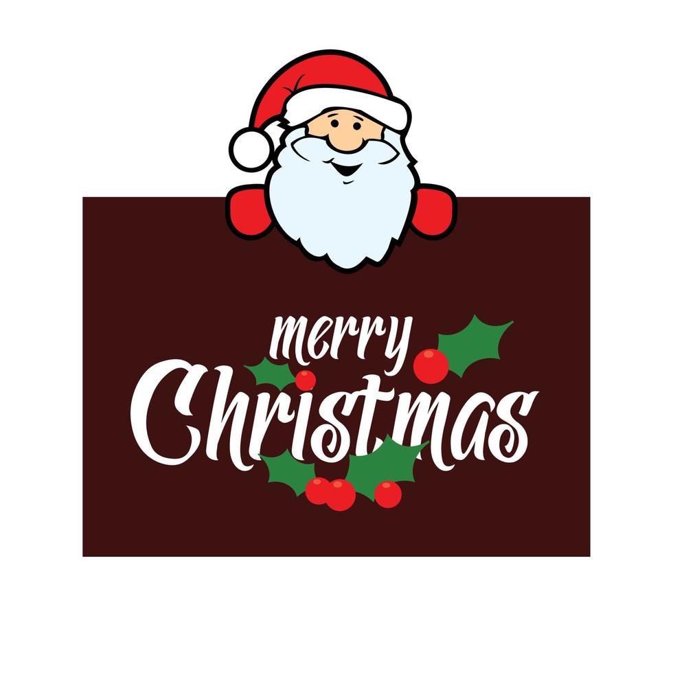 Merry Christmas card with elegent design and typography vector