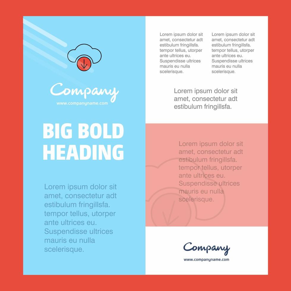 Downloading Business Company Poster Template with place for text and images vector background