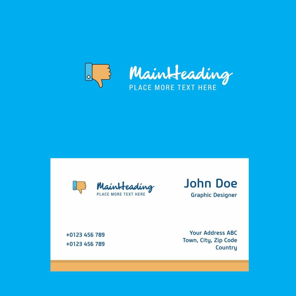 Dislike logo Design with business card template Elegant corporate identity Vector