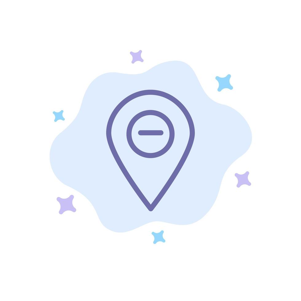 Location Map Marker Pin Blue Icon on Abstract Cloud Background vector