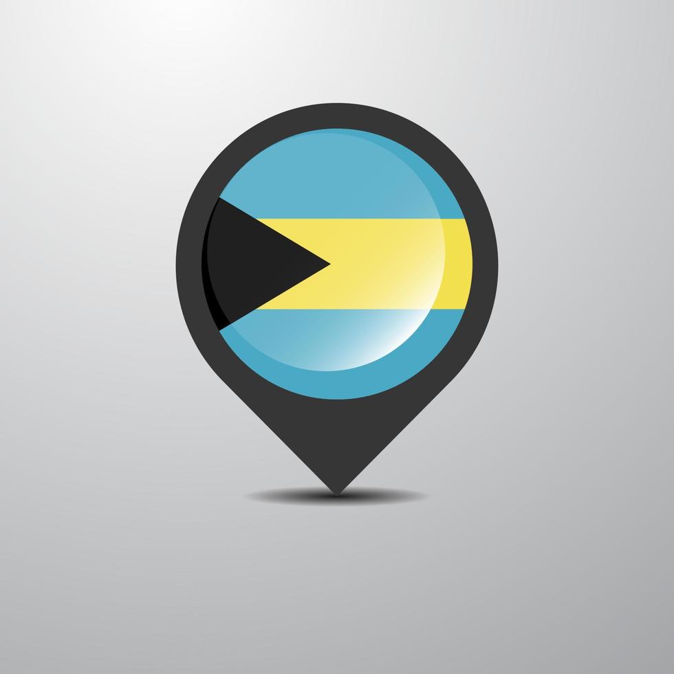 Bahamas Map Pin vector