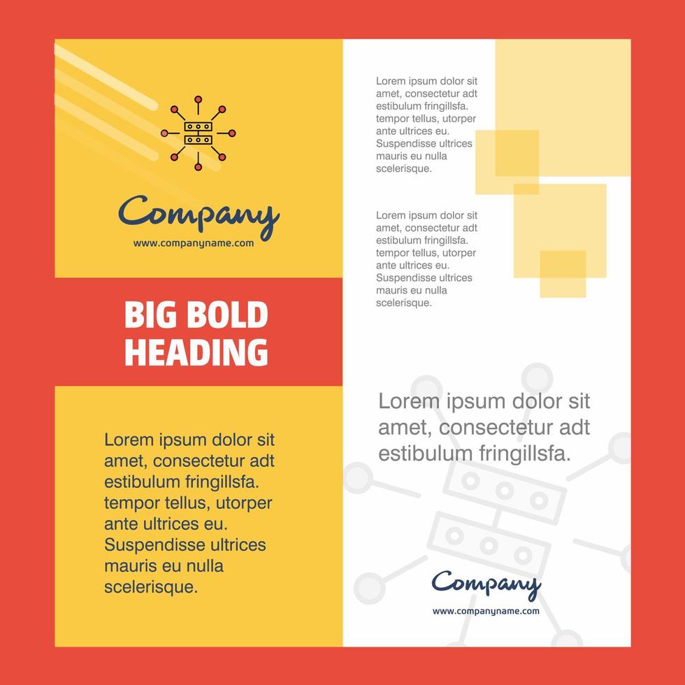 Router Company Brochure Title Page Design Company profile annual report presentations leaflet Vector Background