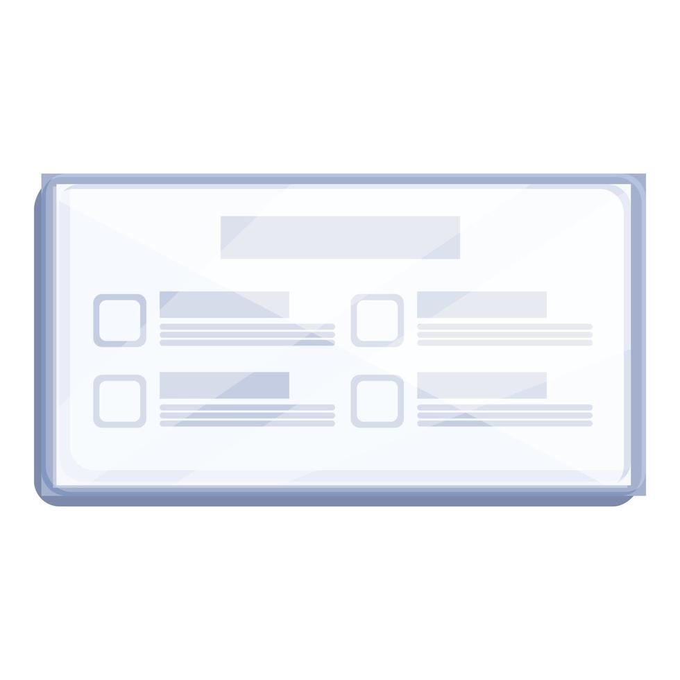 Online computer test icon cartoon vector. Exam digital form vector
