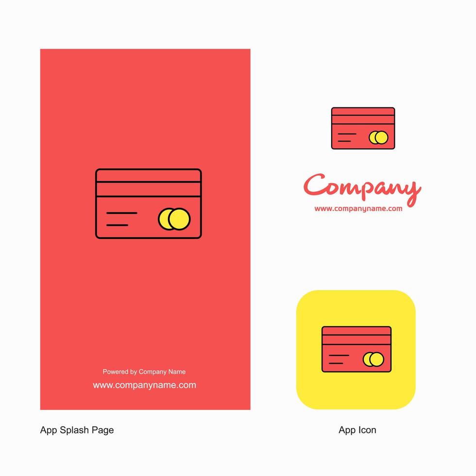 Credit card Company Logo App Icon and Splash Page Design Creative Business App Design Elements vector