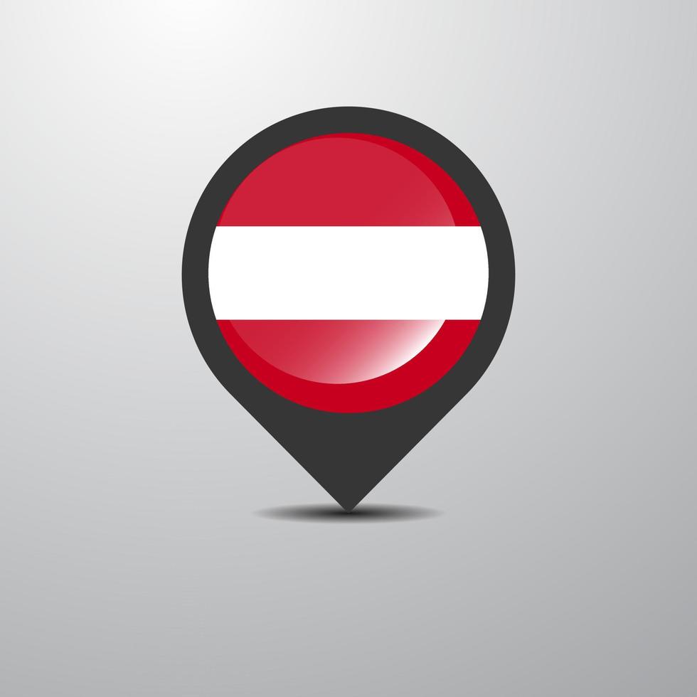 Austria Map Pin vector