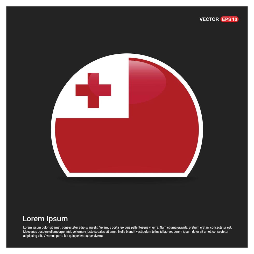 Tonga Flag design vector