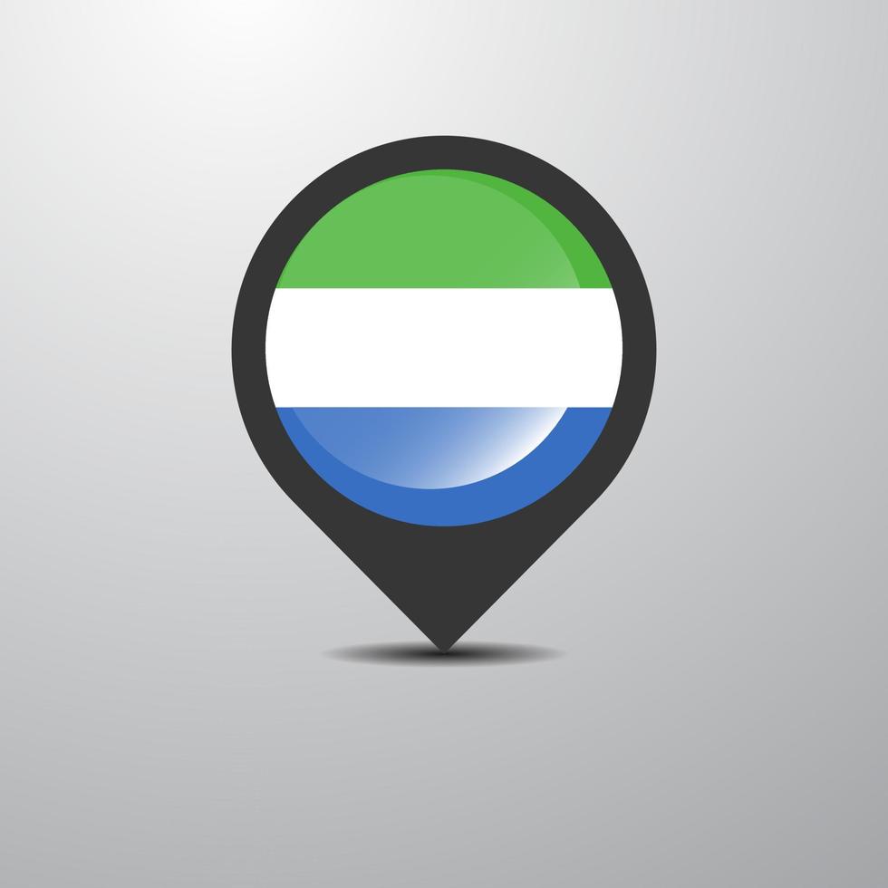 Sierra Leone Map Pin vector