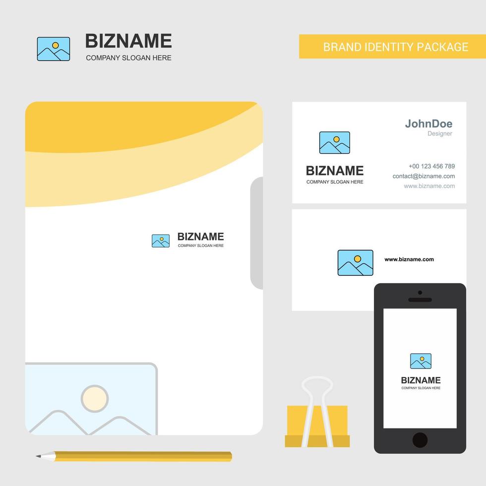 Image Business Logo File Cover Visiting Card and Mobile App Design Vector Illustration