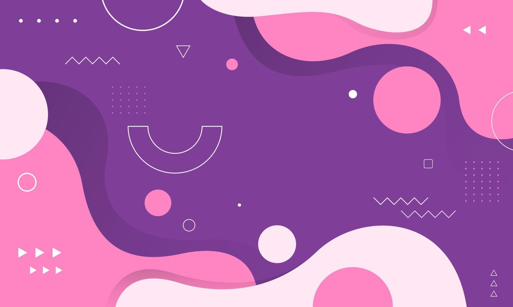 Dynamic abstract pink and purple color shapes background. Vector illustration